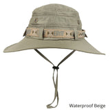 Waterproof Bucket Hat Summer Men Women Boonie Hat Outdoor UV Protection Wide Brim Panama Safari Hunting Hiking Fishing Sun Hat aidase-shop