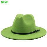 Simple Women Men Wool Vintage Gangster Trilby Felt Fedora Hat With Wide Brim Gentleman Elegant Lady Winter Autumn Jazz Caps aidase-shop