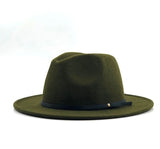 Simple Women Men Wool Vintage Gangster Trilby Felt Fedora Hat With Wide Brim Gentleman Elegant Lady Winter Autumn Jazz Caps aidase-shop