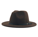 Simple Women Men Wool Vintage Gangster Trilby Felt Fedora Hat With Wide Brim Gentleman Elegant Lady Winter Autumn Jazz Caps aidase-shop
