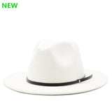 Simple Women Men Wool Vintage Gangster Trilby Felt Fedora Hat With Wide Brim Gentleman Elegant Lady Winter Autumn Jazz Caps aidase-shop