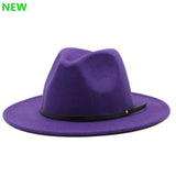 Simple Women Men Wool Vintage Gangster Trilby Felt Fedora Hat With Wide Brim Gentleman Elegant Lady Winter Autumn Jazz Caps aidase-shop
