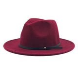 Simple Women Men Wool Vintage Gangster Trilby Felt Fedora Hat With Wide Brim Gentleman Elegant Lady Winter Autumn Jazz Caps aidase-shop