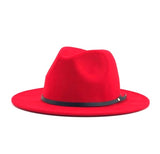 Simple Women Men Wool Vintage Gangster Trilby Felt Fedora Hat With Wide Brim Gentleman Elegant Lady Winter Autumn Jazz Caps aidase-shop