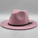 Simple Women Men Wool Vintage Gangster Trilby Felt Fedora Hat With Wide Brim Gentleman Elegant Lady Winter Autumn Jazz Caps aidase-shop