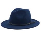 Simple Women Men Wool Vintage Gangster Trilby Felt Fedora Hat With Wide Brim Gentleman Elegant Lady Winter Autumn Jazz Caps aidase-shop