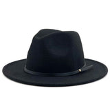 Simple Women Men Wool Vintage Gangster Trilby Felt Fedora Hat With Wide Brim Gentleman Elegant Lady Winter Autumn Jazz Caps aidase-shop
