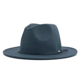 Simple Women Men Wool Vintage Gangster Trilby Felt Fedora Hat With Wide Brim Gentleman Elegant Lady Winter Autumn Jazz Caps aidase-shop