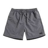 Men Casual Breathable Quick Dry Pants Pockets Beach Solid Color Sport Shorts Polyester Hand Wash Regular with Pockets Breathable aidase-shop