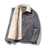 Aidase Mcikkny Men Warm Corduroy Jackets And Coats Fur Collar Winter Casual Jacket Outwear Male Thermal aidase-shop