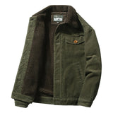 Aidase Mcikkny Men Warm Corduroy Jackets And Coats Fur Collar Winter Casual Jacket Outwear Male Thermal aidase-shop
