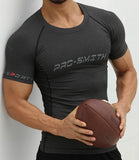 Mens Quick Dry Fitness Printed Tees Outdoor SPORT Running Climbing Short Sleeves Shirt Tights Bodybuilding Tops aidase-shop
