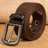 Aidase Military Tactical Canvas Belt for Men Women Metal Pin Detachable Buckle Waist Strap Belts for Jeans ceintures 130 140 150 160cm aidase-shop