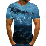 Aidase 2022 starry sky 3D printed T-shirt men's summer casual men's T-shirt fun T-shirt streetwear men's and women's tops aidase-shop
