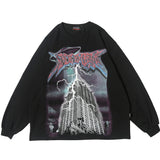 Aidase Lighting Graphic Long Sleeve T Shirts Gothic Punk Rock Tees Men Hip Hop Streetwear Goth 2021 Fall Trending Clothes Top aidase-shop