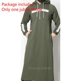 New Mens Jubba Thobe Arabic Islamic Clothing Winter Muslim Saudi Arabia Arabic Abaya Dubai Long Robes Traditional Kaftan Sweater aidase-shop
