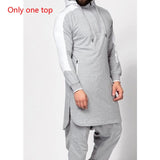 New Mens Jubba Thobe Arabic Islamic Clothing Winter Muslim Saudi Arabia Arabic Abaya Dubai Long Robes Traditional Kaftan Sweater aidase-shop