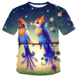 New T-shirt Flame T-shirt Men Phoenix Eagle Graphic T-shirt Printing Harajuku Funny T-shirt Animal T-shirt Casual Lively T-shirt aidase-shop
