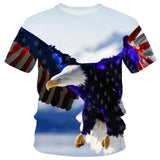 New T-shirt Flame T-shirt Men Phoenix Eagle Graphic T-shirt Printing Harajuku Funny T-shirt Animal T-shirt Casual Lively T-shirt aidase-shop
