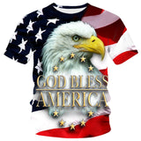 New T-shirt Flame T-shirt Men Phoenix Eagle Graphic T-shirt Printing Harajuku Funny T-shirt Animal T-shirt Casual Lively T-shirt aidase-shop
