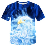 New T-shirt Flame T-shirt Men Phoenix Eagle Graphic T-shirt Printing Harajuku Funny T-shirt Animal T-shirt Casual Lively T-shirt aidase-shop