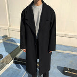 Aidase autumn winter high quality woolen coat men's mid length Korean fashion mens loose single button loose tweed clothes 9Y4509 aidase-shop