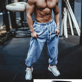 Mens Loose Jeans European Size  Stylish Baggy Gym Jeans Streetwear Men Clothing 2022 aidase-shop