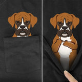 funny T Shirt Fashion Brand summer pocket dog printed t-shirt men's for women shirts Hip hop tops funny cotton tees aidase-shop
