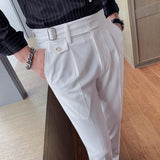 Aidase High Quality British Style Business Casual Slim Fit Men Dress Pants Solid All Match Formal Wear Office Trousers Gentlemen 36-29 aidase-shop