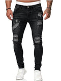Men Pencil Jeans  Solid Color Straight Classic Denim Trousers Casual Daily For Office Parties Male Slim Fit Cowboy Pants aidase-shop