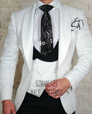 Aidase Mens Wedding Suits 2021 Italian Design Custom Made Black Smoking Tuxedo Jacket 3 Piece Groom Terno Suits For Men aidase-shop