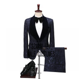 SZMANLIZI Mens Wedding Suits 2021 Italian Design Custom Made Black Smoking Tuxedo Jacket 3 Piece Groom Terno Suits For Men aidase-shop