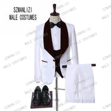 SZMANLIZI Mens Wedding Suits 2021 Italian Design Custom Made Black Smoking Tuxedo Jacket 3 Piece Groom Terno Suits For Men aidase-shop