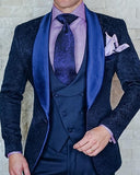 SZMANLIZI Mens Wedding Suits 2021 Italian Design Custom Made Black Smoking Tuxedo Jacket 3 Piece Groom Terno Suits For Men aidase-shop