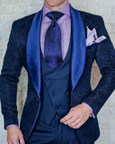 Aidase Mens Wedding Suits 2021 Italian Design Custom Made Black Smoking Tuxedo Jacket 3 Piece Groom Terno Suits For Men aidase-shop
