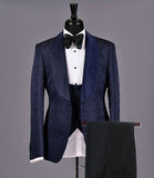 SZMANLIZI Mens Wedding Suits 2021 Italian Design Custom Made Black Smoking Tuxedo Jacket 3 Piece Groom Terno Suits For Men aidase-shop