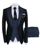 SZMANLIZI Mens Wedding Suits 2021 Italian Design Custom Made Black Smoking Tuxedo Jacket 3 Piece Groom Terno Suits For Men aidase-shop