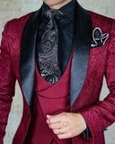 SZMANLIZI Mens Wedding Suits 2021 Italian Design Custom Made Black Smoking Tuxedo Jacket 3 Piece Groom Terno Suits For Men aidase-shop
