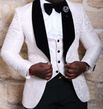 SZMANLIZI Mens Wedding Suits 2021 Italian Design Custom Made Black Smoking Tuxedo Jacket 3 Piece Groom Terno Suits For Men aidase-shop