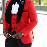 SZMANLIZI Mens Wedding Suits 2021 Italian Design Custom Made Black Smoking Tuxedo Jacket 3 Piece Groom Terno Suits For Men aidase-shop