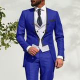 SZMANLIZI Mens Wedding Suits 2021 Italian Design Custom Made Black Smoking Tuxedo Jacket 3 Piece Groom Terno Suits For Men aidase-shop