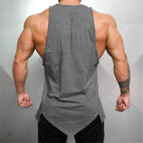 Muscleguys Gym Stringer Clothing Bodybuilding Tank Top Men Fitness Singlet Sleeveless Shirt Solid Cotton Undershirt Muscle Vest aidase-shop