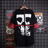 Aidase super Fire Ribbon Hooded Hip Hop Short Sleeve Hip Hop Fashion T-shirt Men's Fake Two-piece Street Bf Loose Five Sleeve T-shirt aidase-shop