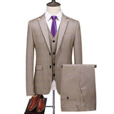 Aidase Size 6XL ( Jacket + Vest + Pants ) New Fashion Boutique Plaid Casual Business Men's Suit Groom Wedding Dress Performance Tuxedo aidase-shop