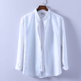 Aidase 2022 Men Spring Summer Cotton Linen Shirt Slim Square Collar Comfortable Undershirt Male Plus Size aidase-shop