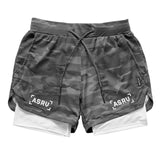 ASRV Men's New Double Deck Running Sport Shorts Gym Fitness Workout Bermuda Bodybuilding Quick Dry Short Pants Male Clothing 5XL aidase-shop