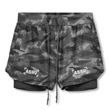 ASRV Men's New Double Deck Running Sport Shorts Gym Fitness Workout Bermuda Bodybuilding Quick Dry Short Pants Male Clothing 5XL aidase-shop