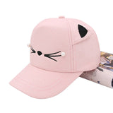 Aidase Spring Fashion Brand Street Adjustable Lovely Embroidery Hat Cat Ears Snapback Cap Boy Girl Pearl Baseball Cap aidase-shop