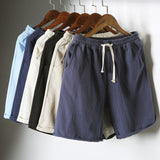 MrGB Cotton Line Shorts Men 2021 Summer Beach Casual Shorts Baggy Basic Pockets Shorts Men's Clothing aidase-shop