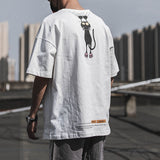 Summer Print T-shirt Men Half Sleeve Tee Shirt Fashion Brand Fashion Streetwear Loose Japan Style Oversize Top Men 2020 aidase-shop